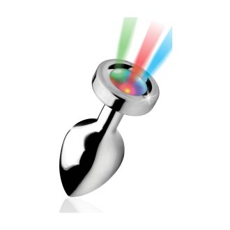 Booty Sparks - világító butt plug - közepes (ezüst)