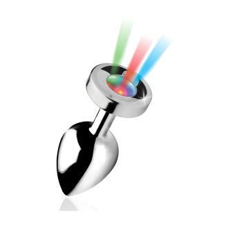 Booty Sparks - világító butt plug - nagy (ezüst)