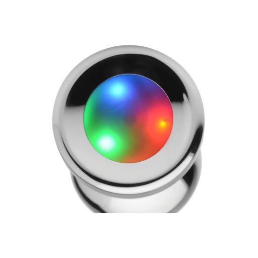 Booty Sparks - világító butt plug - nagy (ezüst)