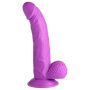 XR Brands POP - tapadótalpas, herés dildó - 19 cm (lila)
