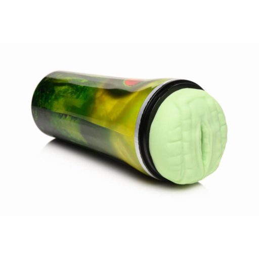 / Creature Cocks Raptor - hüllő műpunci tokban (fekete-zöld)