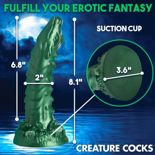 / Creature Cocks Cockness Monster - szilikon dildó (zöld)