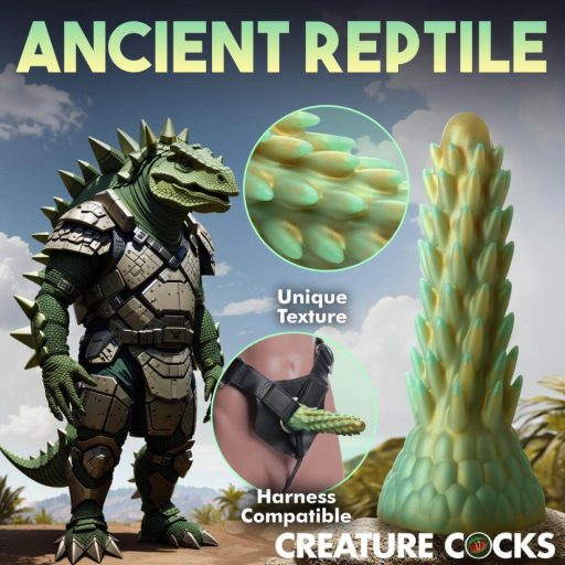 Creature Cocks Stegosaurus - szilikon dildó - 20 cm (zöld)