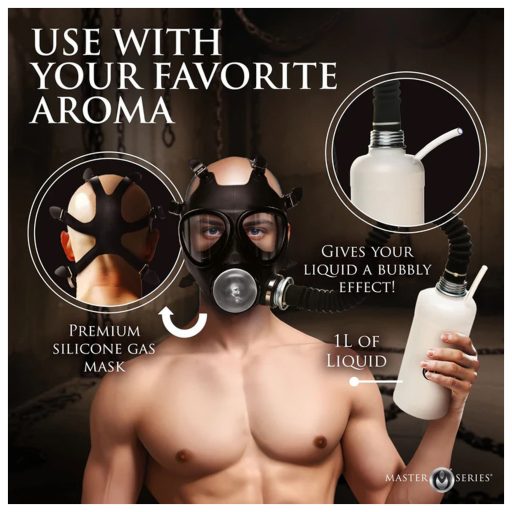 XR Brands - 2in1 szopó maszk és aromainhalátor (fekete)