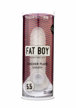 Fat Boy Checker Box - péniszköpeny (15cm) - fehér