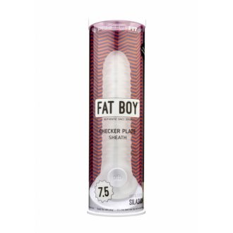 Fat Boy Checker Box - péniszköpeny (19cm) - fehér