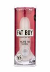 Fat Boy Micro Ribbed - péniszköpeny (15cm) - fehér