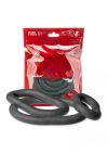 Perfect Fit Ultra Wrap - vastag péniszgyűrű szett - fekete (3db) Perfect Fit Ultra Wrap - vastag péniszgyűrű szett - fekete (3db)