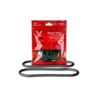   / Perfect Fit Slim Wrap 12 - vékony péniszgyűrű - fekete (30cm)