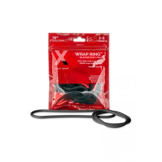   / Perfect Fit Slim Wrap 15 - vékony péniszgyűrű - fekete (38cm)