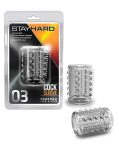   Stay Hard Cock Sleeve 03 Clear - Rücskös Péniszmandzsetta (Áttetsző)