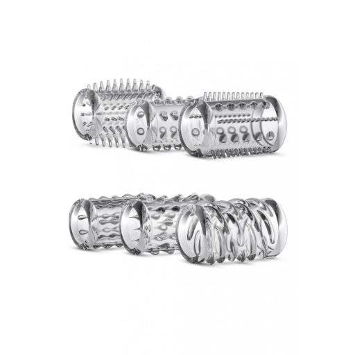 Stay Hard - péniszmandzsetta szett - átlátszó (6db)