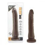   Dr. Skin 8,5 - tapadótalpas élethű dildó - barna (20,5cm)