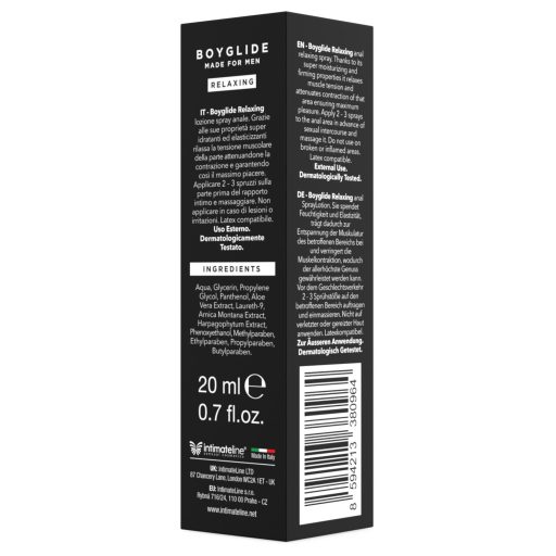 Intimateline Boyglide - anál lazító spray férfiaknak (20 ml)