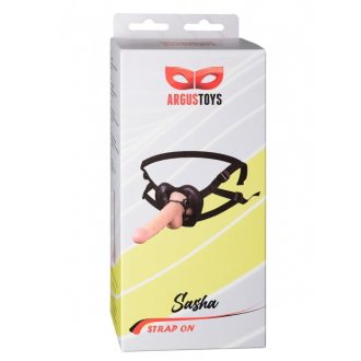   Argus Toys Felcsatolható dildó - 20cm x 3,5cm (Bőrszínű-Fekete)