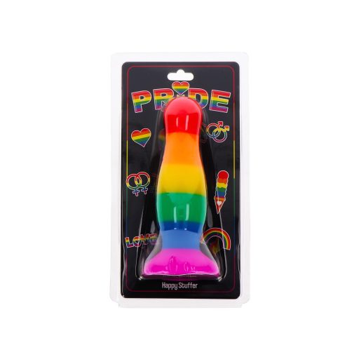 ToyJoy Happy Stuffer Large Rainbow - Nagy szivárvány színű anál plug