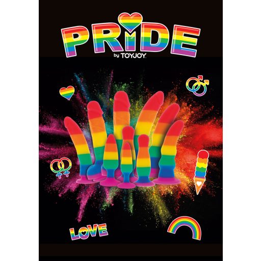 ToyJoy Happy Stuffer Large Rainbow - Nagy szivárvány színű anál plug