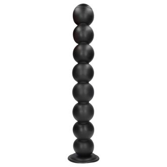   Ouch! Balls of Lust - óriás anál gyöngysor (fekete) - 55 cm