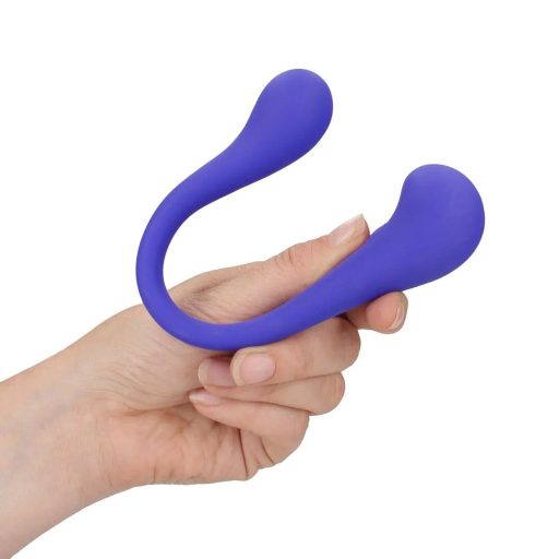 Loveline Flexibilis Újratölthető USB-s távirányítható duplavégű vibrátor 10 féle vibrációval (Lila)