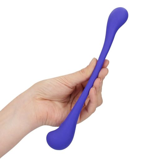 Loveline Flexibilis Újratölthető USB-s távirányítható duplavégű vibrátor 10 féle vibrációval (Lila)