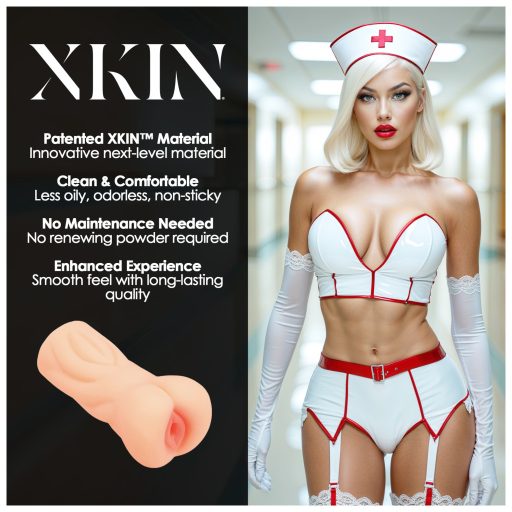 XKIN Tiffany Throatcheck - élethű műpunci maszturbátor (natúr)