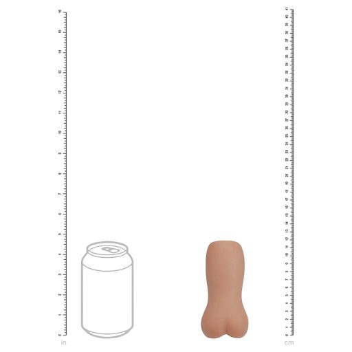 XKIN - élethű műpopsi maszturbátor - M (sötét natúr)