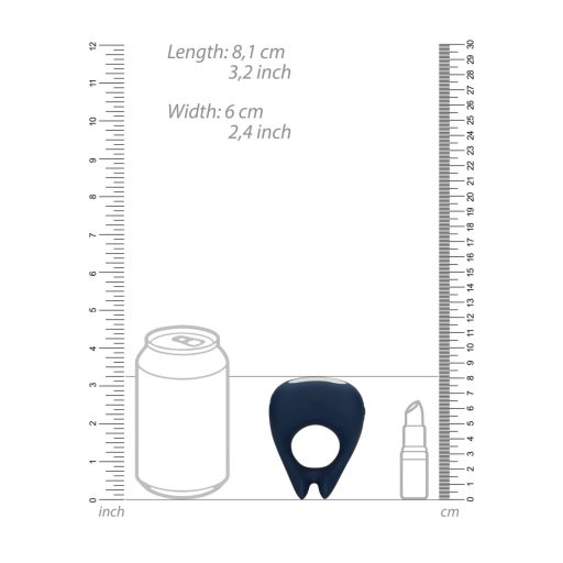 Loveline - akkus, vibrációs péniszgyűrű (kék)