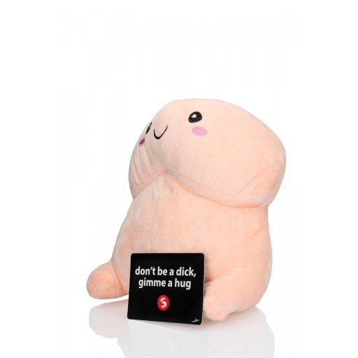 Ölelhető kövér pénisz plüss - 30cm (natúr)