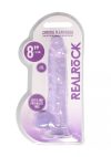 REALROCK - átlátszó élethű dildó - lila (19cm) REALROCK - átlátszó élethű dildó - lila (19cm)