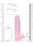 REALROCK - átlátszó élethű dildó - pink (19cm)