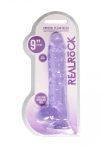 REALROCK - átlátszó élethű dildó - lila (22cm)