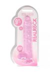 REALROCK - átlátszó élethű dildó - pink (22cm)