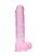 REALROCK - átlátszó élethű dildó - pink (22cm)