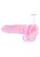 REALROCK - átlátszó élethű dildó - pink (22cm)