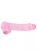 REALROCK - átlátszó élethű dildó - pink (22cm)
