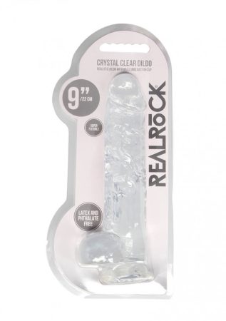 REALROCK - átlátszó élethű dildó - átlátszó (22cm)