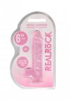 REALROCK - átlátszó élethű dildó - pink (15cm) REALROCK - átlátszó élethű dildó - pink (15cm)