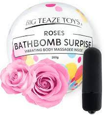 Big Teaze Toys - fürdőbombába rejtett minivibrátor (rózsa)