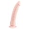 Easytoys - tapadókorongos 100% szilikon dildó (21cm) - natúr