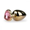 Easytoys Metal No.8 - anál plug szíves talppal - arany-pink (3,5cm) Easytoys Metal No.8 - anál plug szíves talppal - arany-pink (3,5cm)