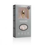   Easytoys Fox NO13 - fém anál plug rókafarokkal (arany-fehér)