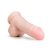 Easytoys - tapadókorongos, herés dildó (17,5cm) - natúr