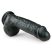 Easytoys - tapadókorongos, herés dildó (22,5cm) - fekete
