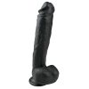 Easytoys - tapadókorongos, herés nagy dildó (26,5cm) - fekete Easytoys - tapadókorongos, herés nagy dildó (26,5cm) - fekete