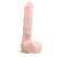Easytoys - tapadókorongos, herés nagy dildó (29,5cm) - natúr
