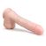 Easytoys - tapadókorongos, herés nagy dildó (29,5cm) - natúr