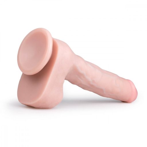 Easytoys - tapadókorongos, herés nagy dildó (29,5cm) - natúr