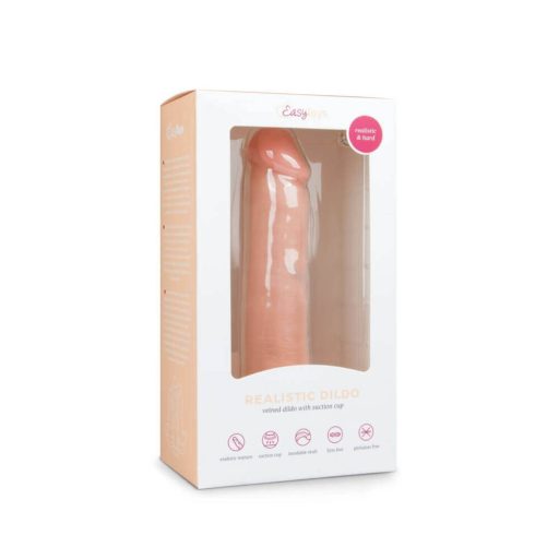 Easytoys - tapadókorongos élethű dildó (20,5cm) - natúr
