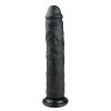 Easytoys - tapadókorongos extra nagy dildó (28,5cm) - fekete