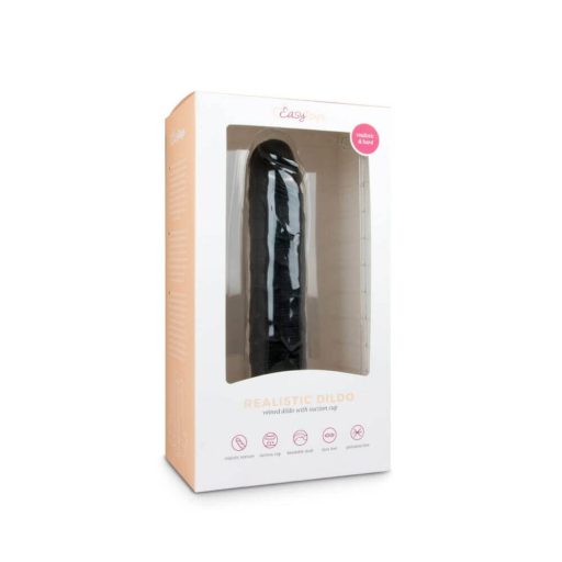 Easytoys - tapadókorongos extra nagy dildó (28,5cm) - fekete